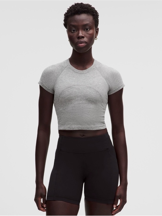 lululemon athletica Tops - NWT Lululemon Swiftly Tech Cropped SS 2.0 Start Where You Are Sz 6